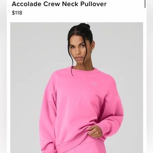 ALO Accoclade Paradise Pink Pullover